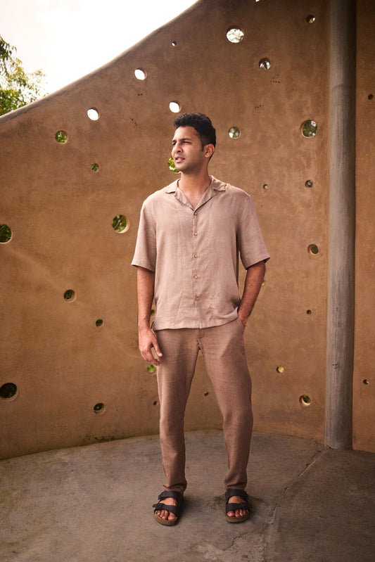 NATURAL BROWN - Weekend pants