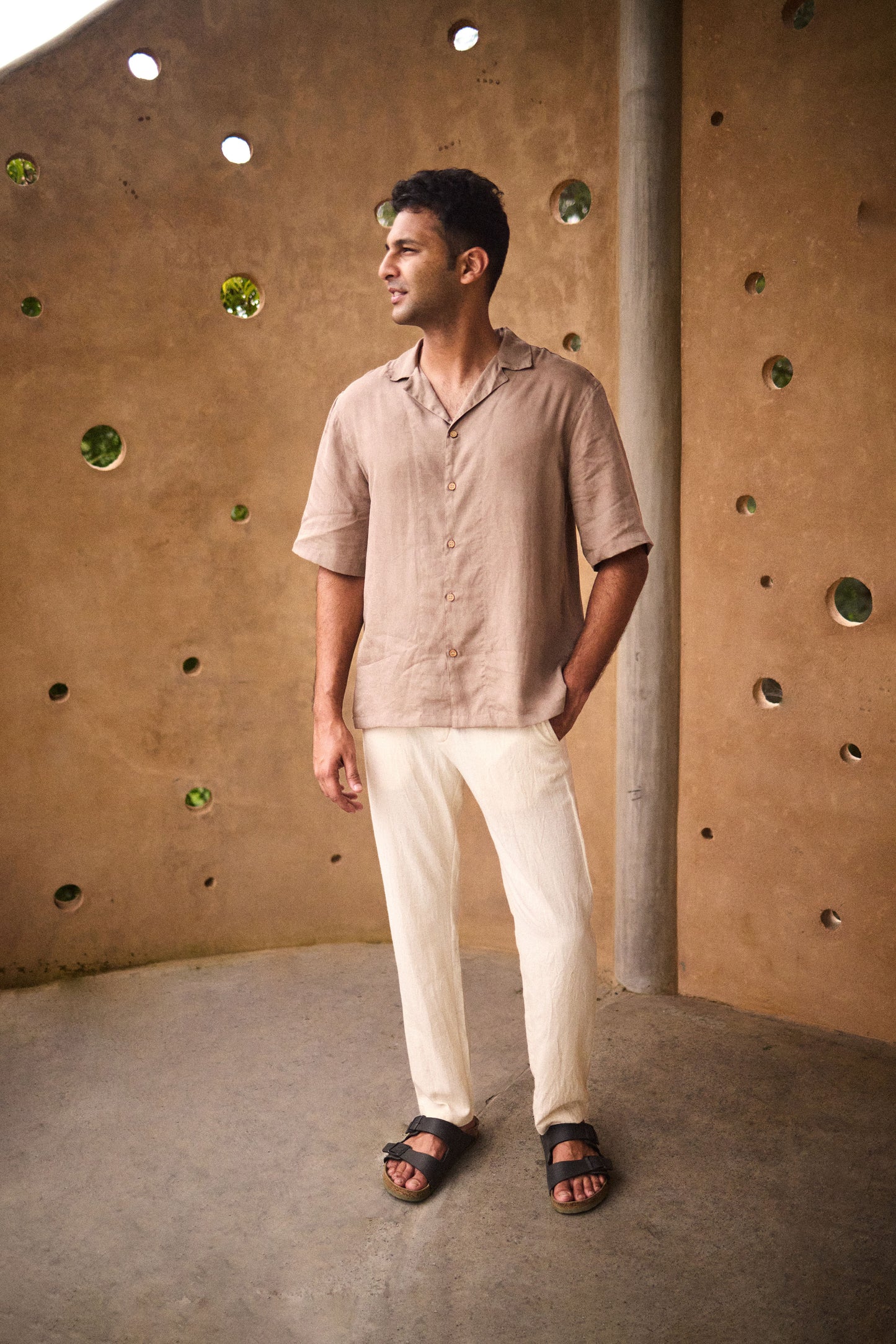 NATURAL BROWN - Weekend pants