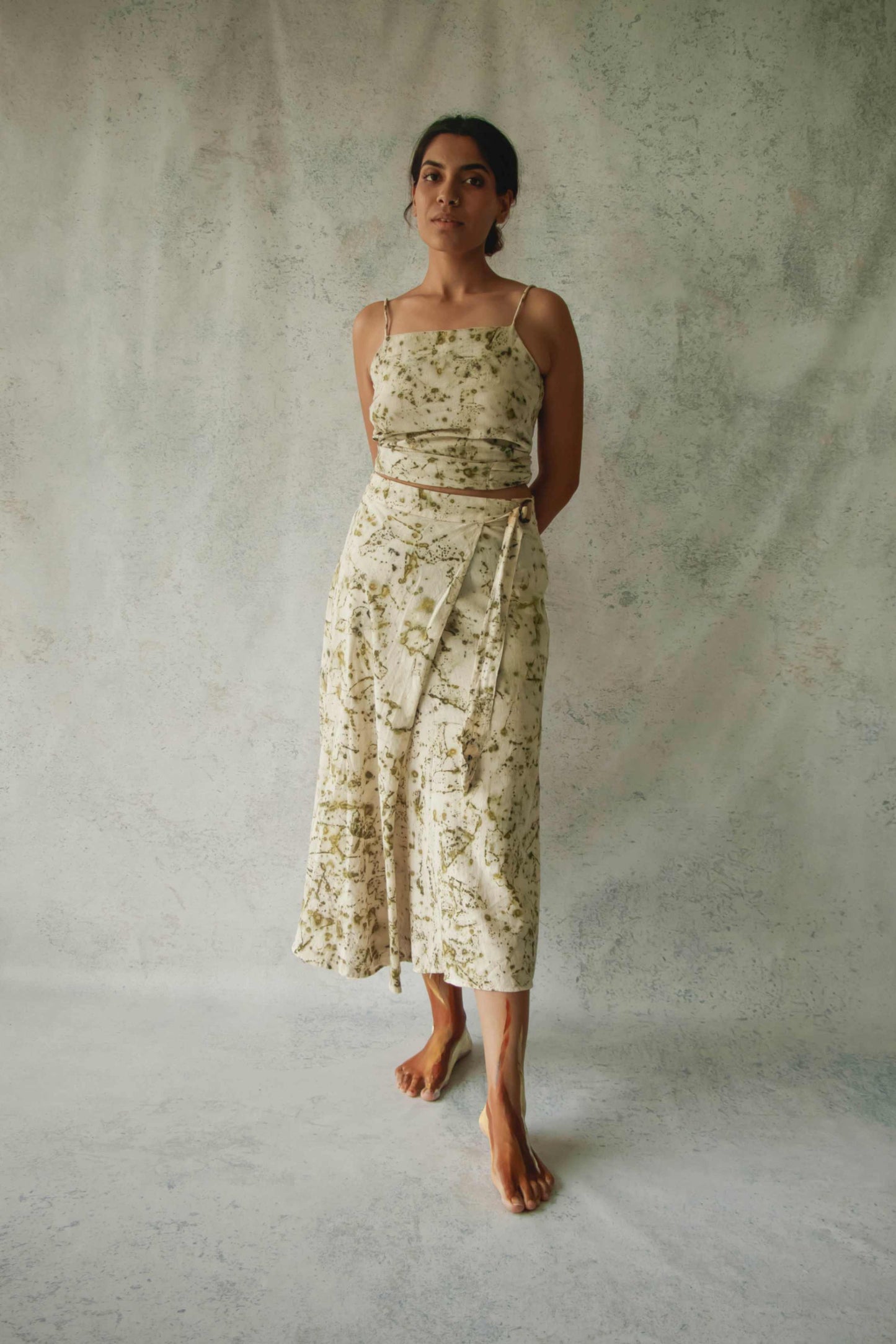 BITS OF GREEN - Skirt set