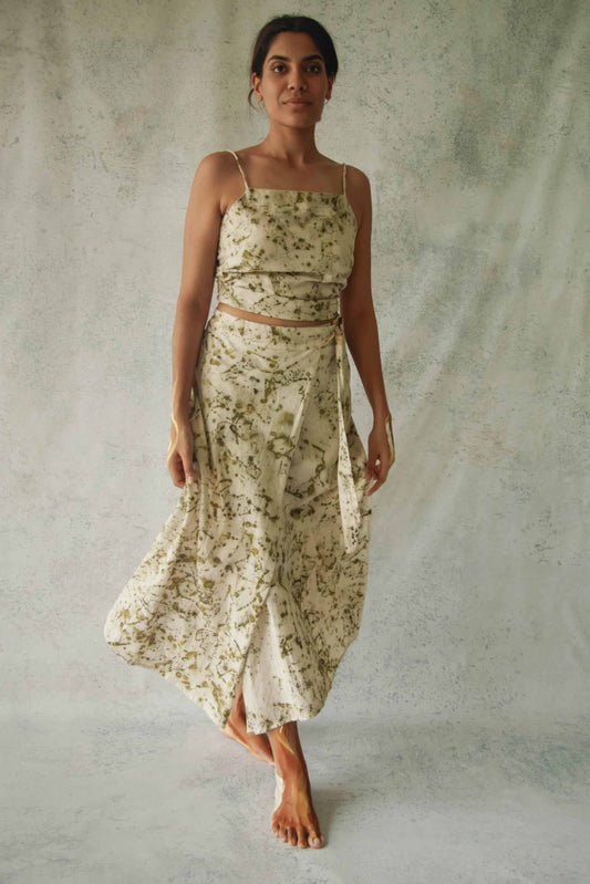 BITS OF GREEN - Skirt set