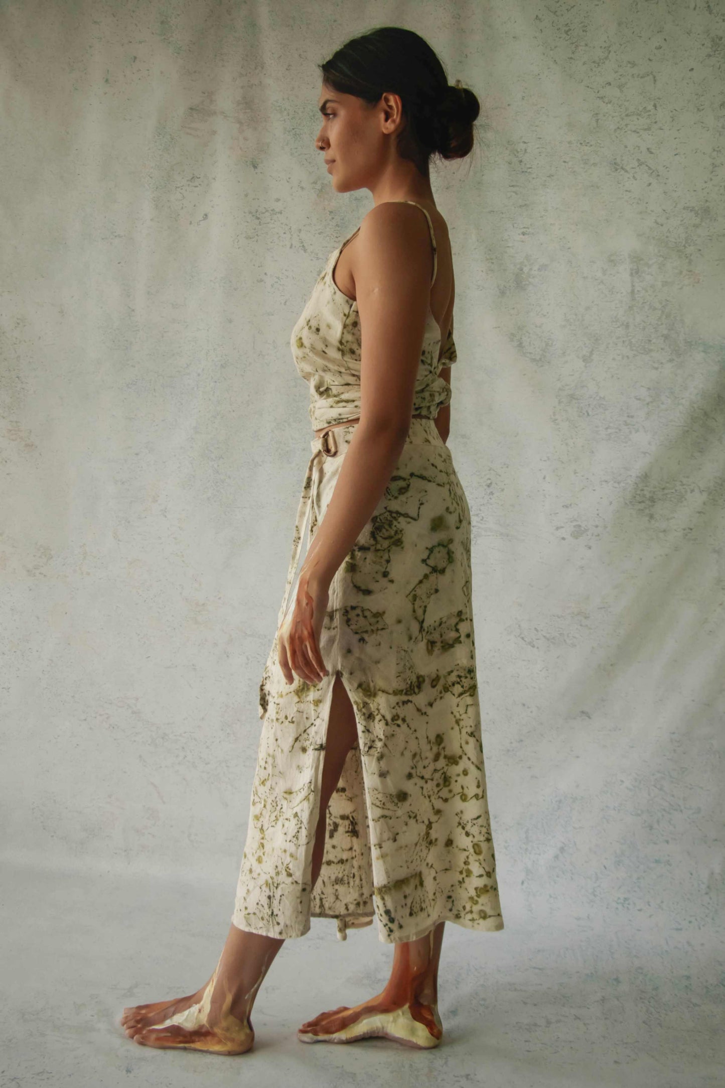 BITS OF GREEN - Skirt set
