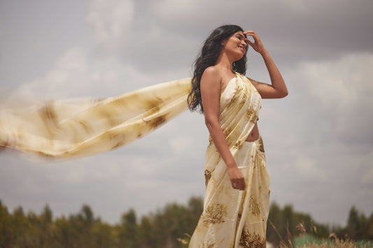 FROZEN FOREVER - Mulberry Silk Saree