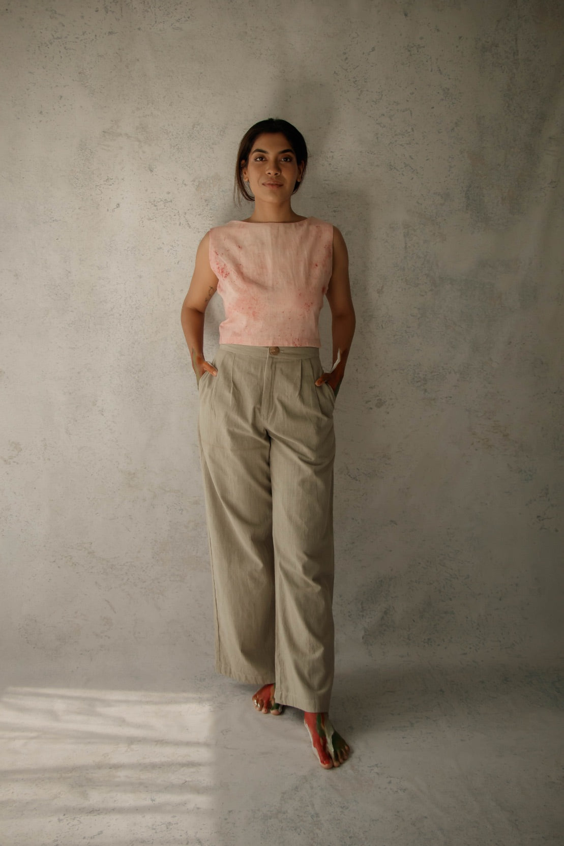 BLUSH - Tie-back top