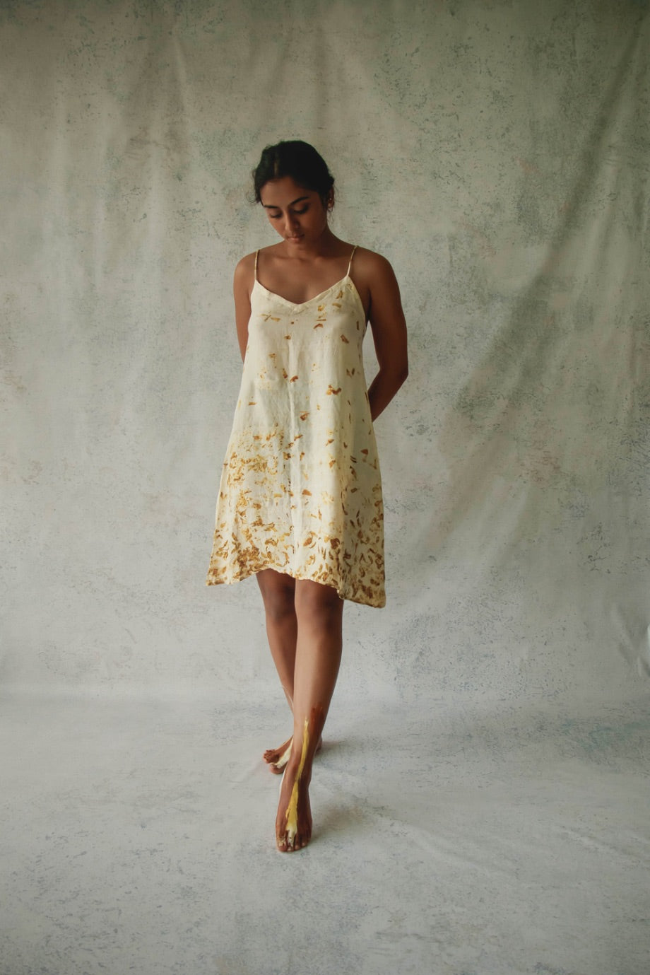 BLOOMS OF FALL - Short Slip Dress