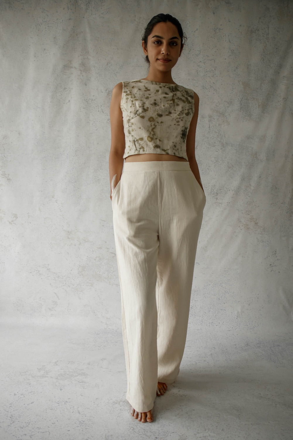 BITS OF GREEN - Tie-back top