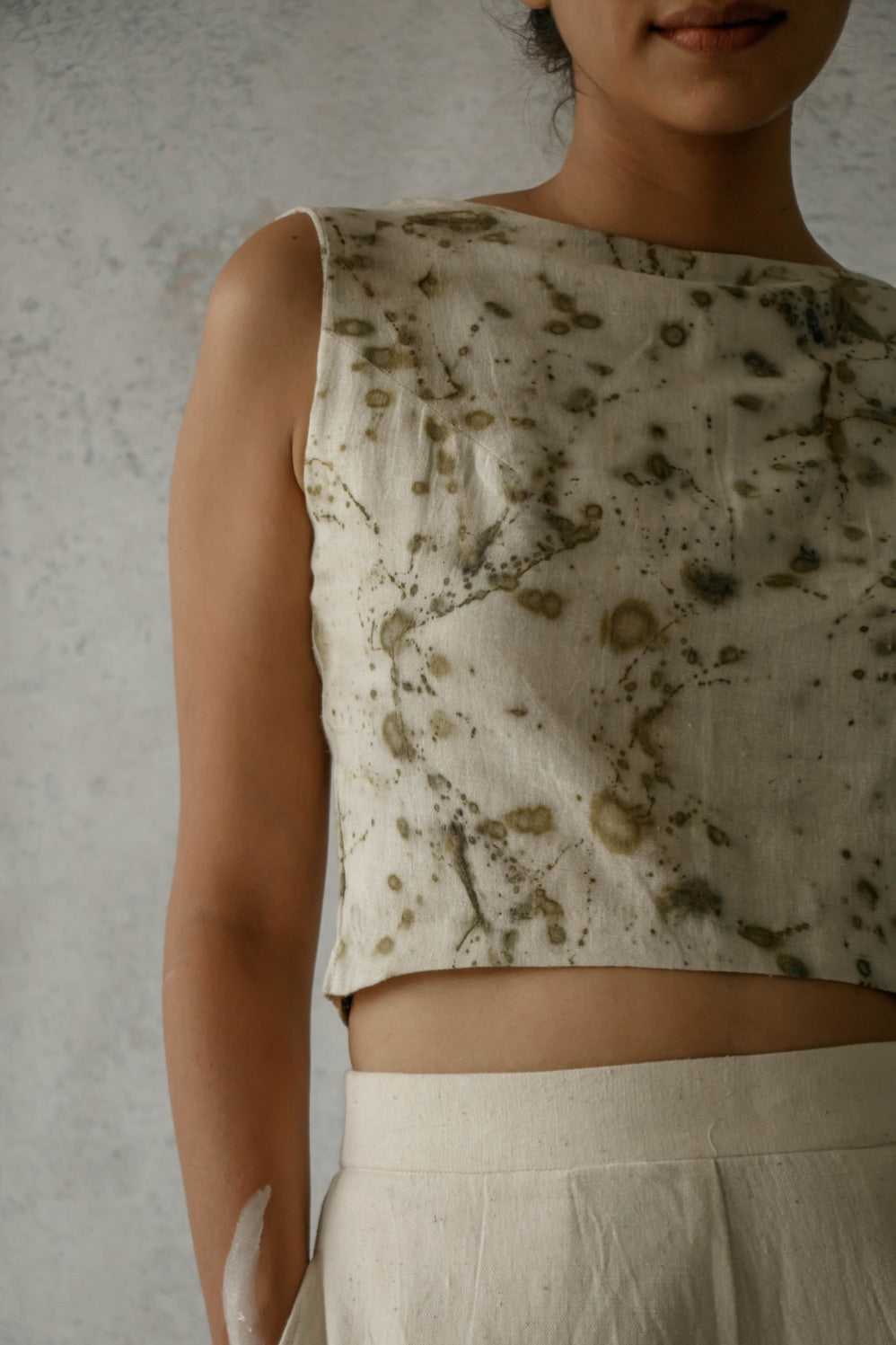 BITS OF GREEN - Tie-back top