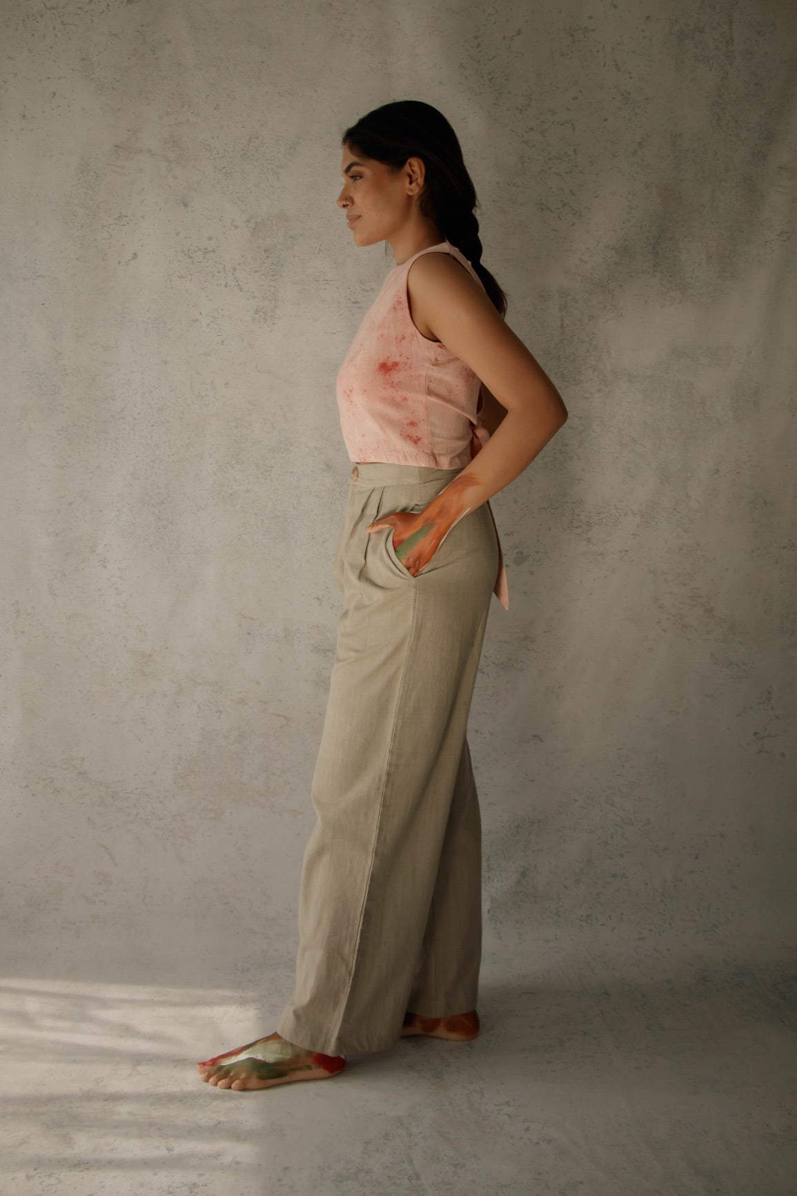 BLUSH - Tie-back top