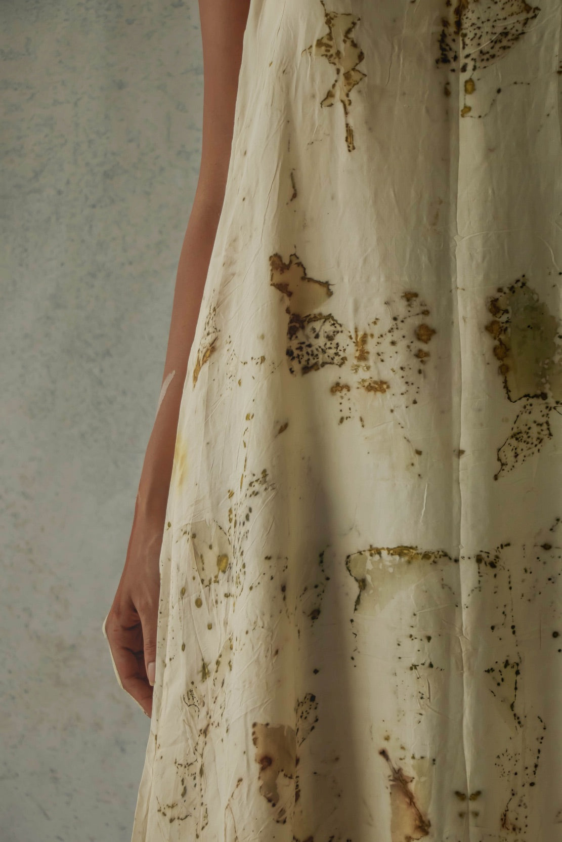 BITS OF GREEN - Long Slip Dress