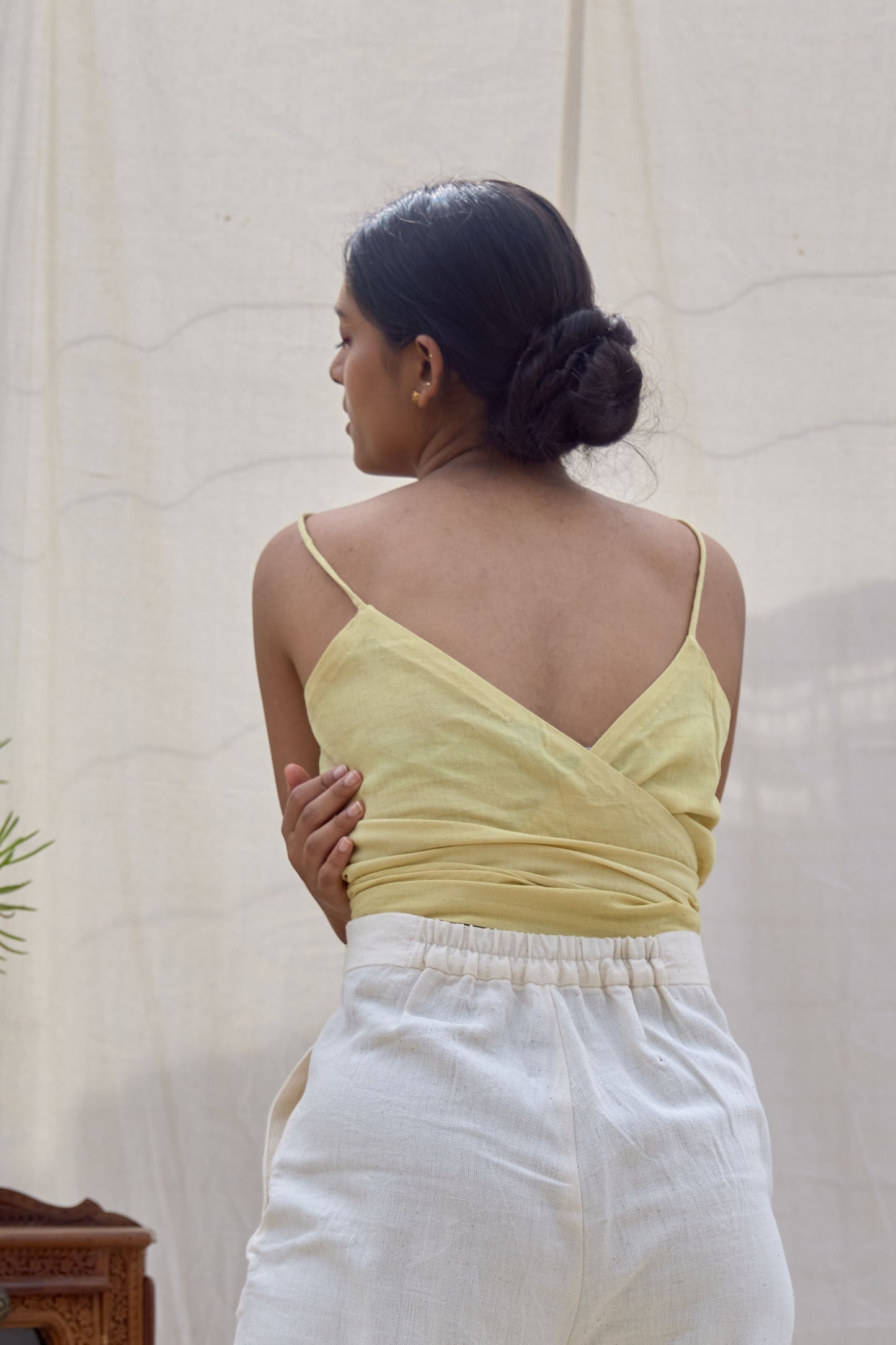 NATURAL YELLOW - Tie-up Cami