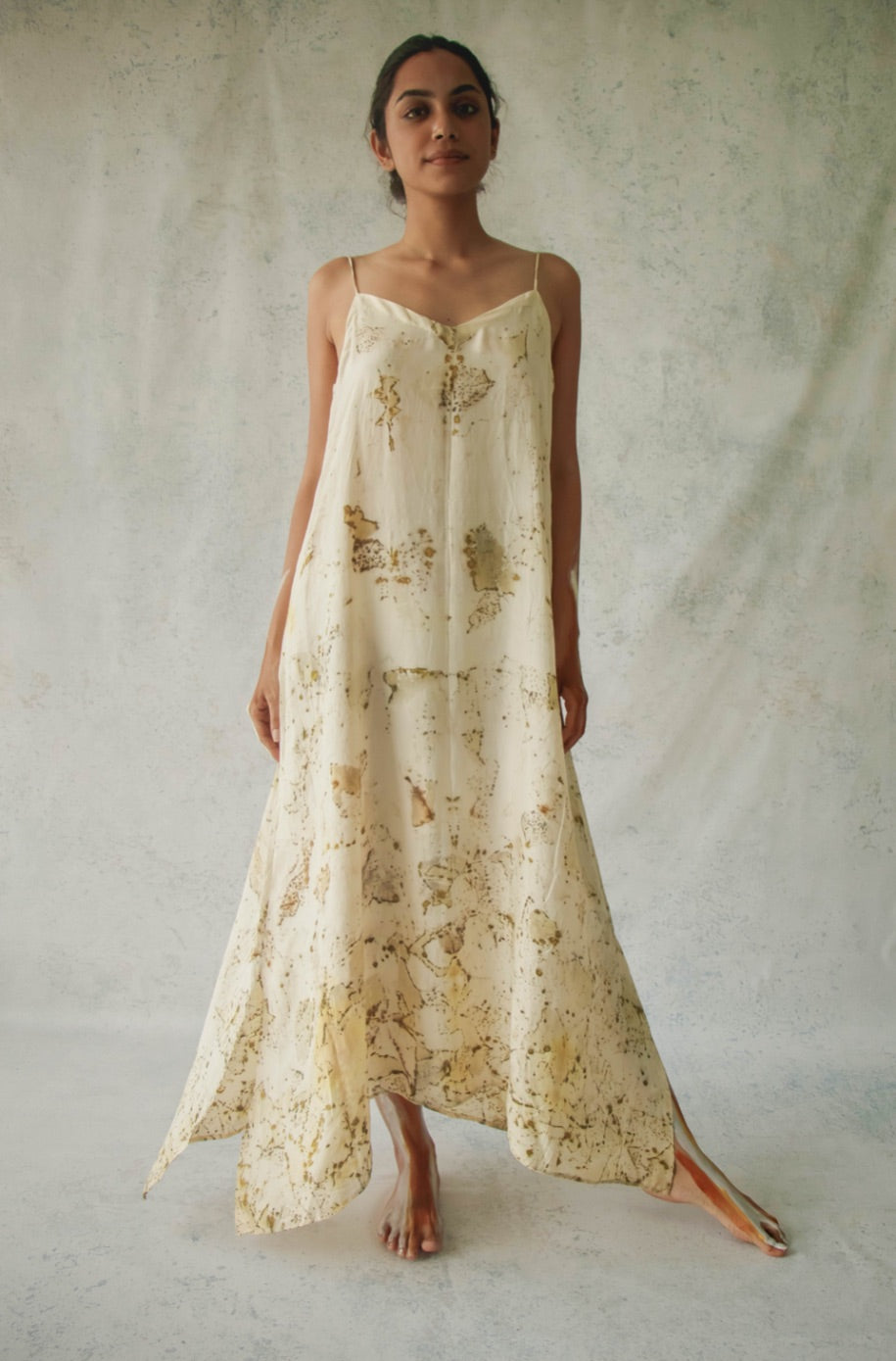 BITS OF GREEN - Long Slip Dress