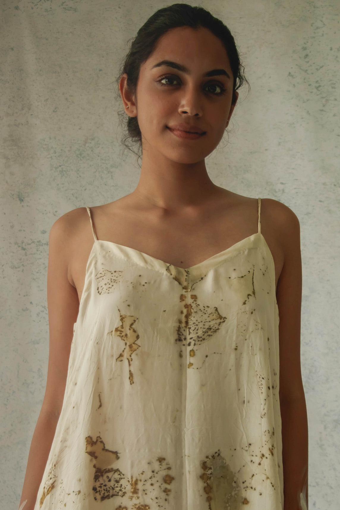 BITS OF GREEN - Long Slip Dress