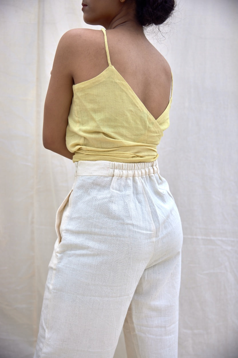 NATURAL YELLOW - Tie-up Cami