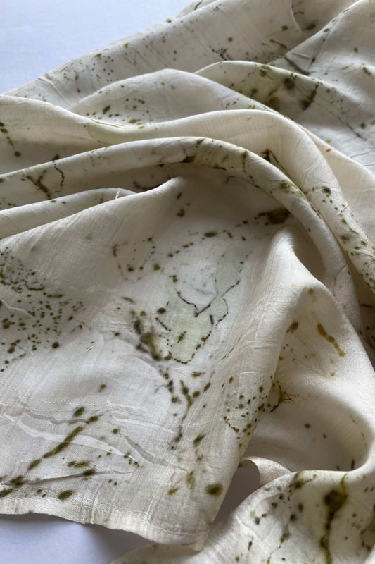 BITS OF GREEN - Mulberry Silk Scarf