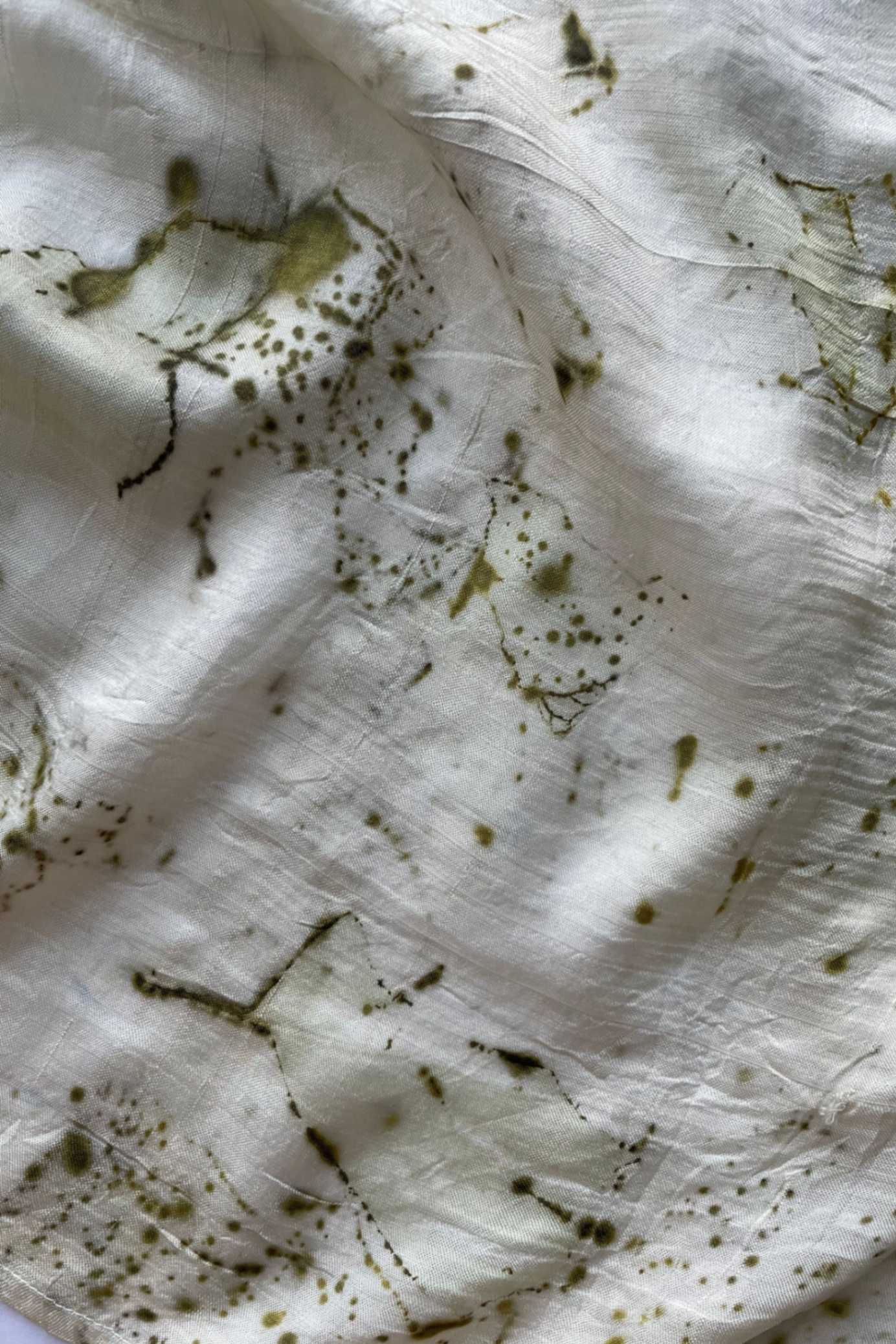 BITS OF GREEN - Mulberry Silk Scarf