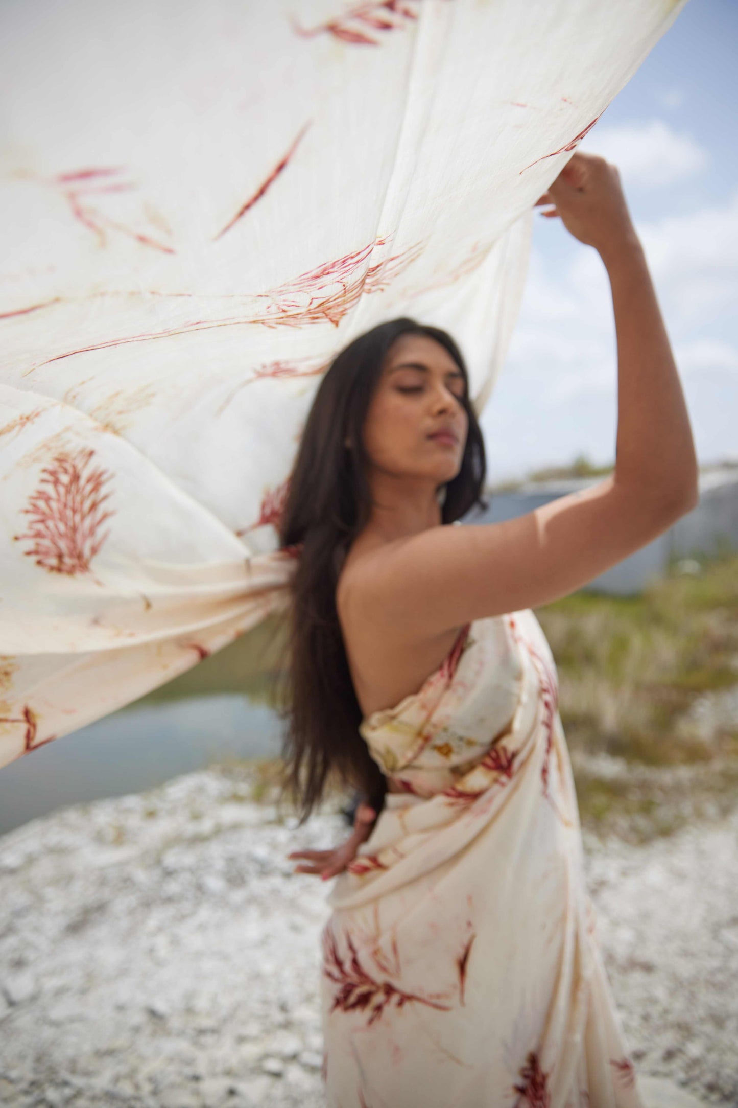 SCARLET SAGE - Mulberry Silk Saree