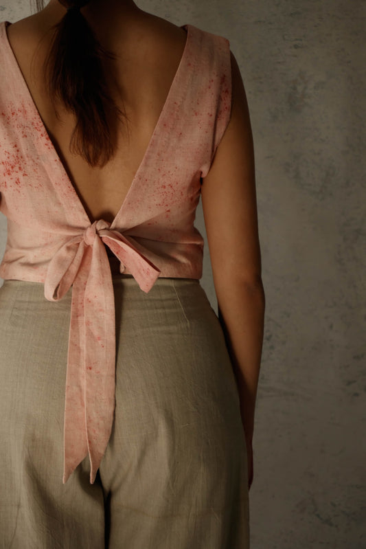 BLUSH - Tie-back top