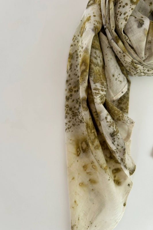 LOST IN FOREST - Handspun Cotton Scarf